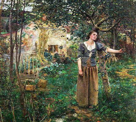 Wall Art - Painting - Joan of Arc by Jules Bastien Lepage 1879 by Jules Bastien Lepage