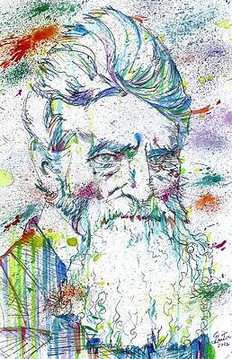Wall Art - Painting - JOHN BROWN watercolor portrait.2 by Fabrizio Cassetta