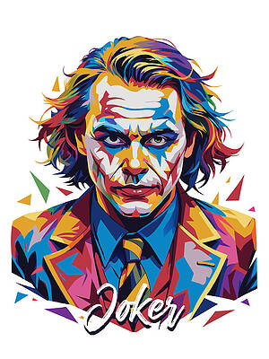 Wall Art - Digital Art - Joker #3 in WPAP Pop Art by Vector Artnesia