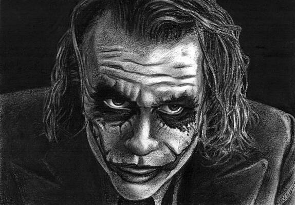 Wall Art - Drawing - Joker by Marc D Lewis