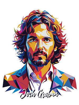 Wall Art - Digital Art - Josh Groban #2 in WPAP Pop Art by Vector Artnesia