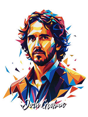 Wall Art - Digital Art - Josh Groban #3 in WPAP Pop Art by Vector Artnesia