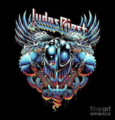 Wall Art - Digital Art - Judas Priest  Band Logo by Thursina