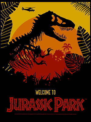  Digital Art - Jurassic Park - Welcome To Jp by Melina Aberg