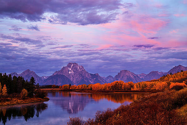 Just before sunrise at Oxbow Bend in GTNP USA by Vishwanath Bhat Just before sunrise at Oxbow Bend in GTNP USA by Vishwanath Bhat