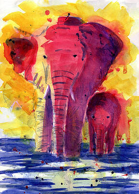 Colorful Elephant Paintings Page 7 Of 15 Fine Art America