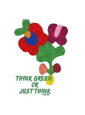 Wall Art - Mixed Media - Just Think by Gabby Tary