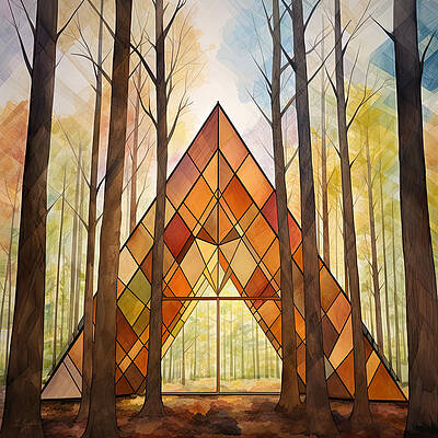 Wall Art - Painting - Kaleidoscope of Nature's Beauty - Architecture Wall Art by Lourry Legarde