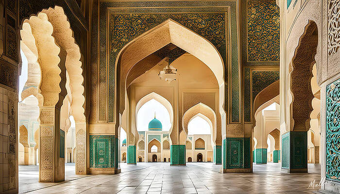 Wall Art - Digital Art - Kalyan Mosque, Bukhara, Uzbekistan by Mellow Art