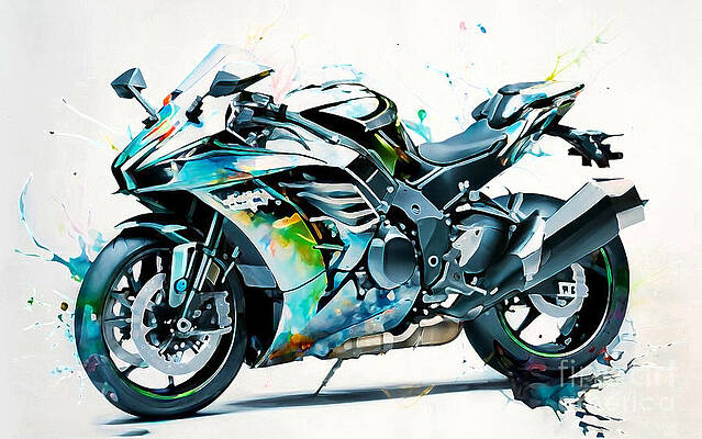 Kawasaki Motorcycle Paintings for Sale (Page #4 of 14) - Fine Art America