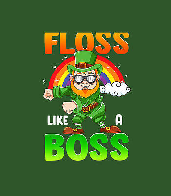 Kids Lucky Leprechaun Floss Like A Boss St Patricks Day Boys Boss Day by River2Gaja