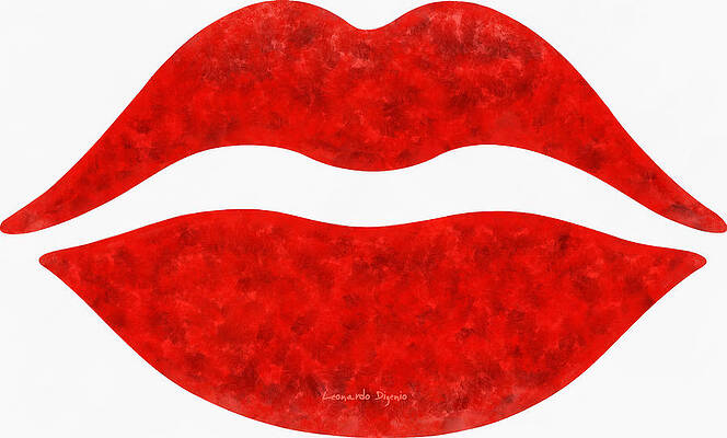 Stupell Industries Romantic Kiss Faces Lips Closeup Couple Drawing, Design  by Ros Ruseva