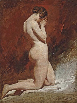 Kneeling nude Print by William Etty
