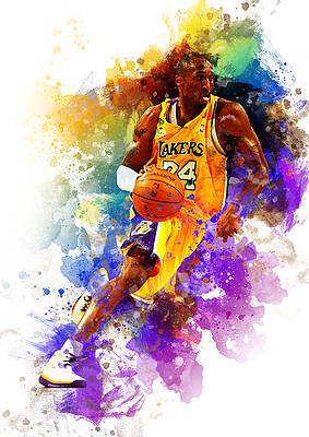  Kobe Bryant LA Los Angeles Lakers NBA Basketball team Black  Mamba Art Print 1AM3 on 31x40 Polyester Canvas : Handmade Products