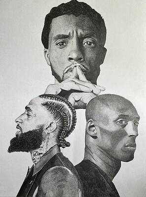 Pencil Drawing - by Kobe Bryant The Black Mamba Bic
