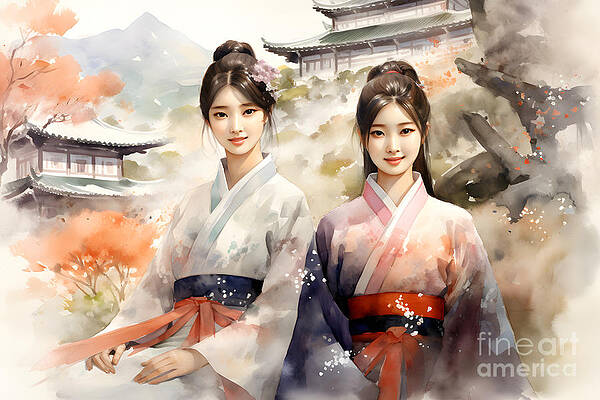 Hanbok painting discount