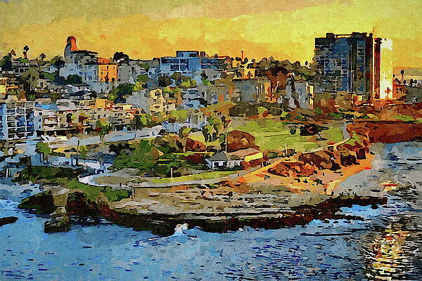 La Jolla Village at Sunset by Russ Harris La Jolla Village at Sunset by Russ Harris