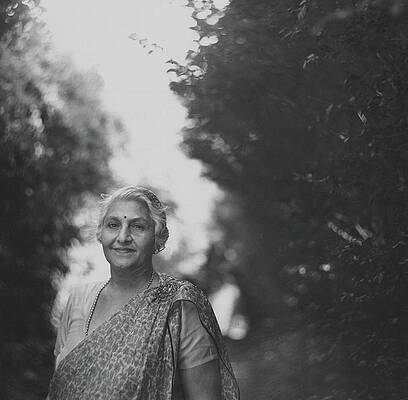 Wall Art - Drawing - Lady Dhanvanthi Rama Rau by Frances McLaughlin-Gill