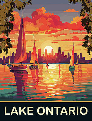 Wall Art - Digital Art - Lake Ontario by Long Shot