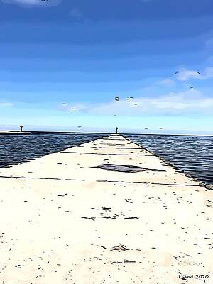 Lake Ontario Pier by Lorraine Sanderson Lake Ontario Pier by Lorraine Sanderson