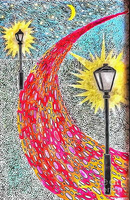 Wall Art - Drawing - Lamps Lights by Yury Bashkin