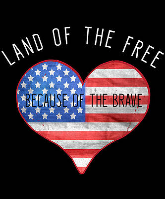 Wall Art - Digital Art - Land Of The Free Because Of The Brave 4th of July by Flippin Sweet Gear