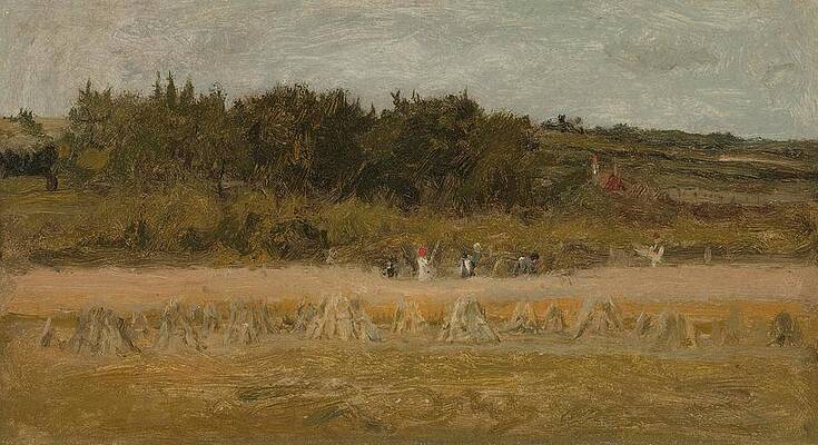 Wall Art - Drawing - Landscape Sketch by Eastman Johnson American