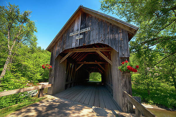 Larkin Covered Bridge - Vermont by Joann Vitali Larkin Covered Bridge - Vermont by Joann Vitali
