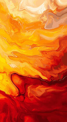 Wall Art - Digital Art - Lava Flow Abstract by Printed View