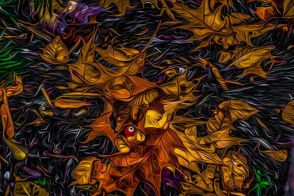 Leaf art  by Richard Edwards
