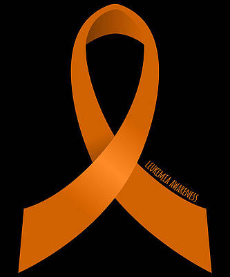 Wall Art - Digital Art - Leukemia Awareness Ribbon by Flippin Sweet Gear
