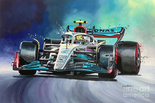 Lewis Hamilton victory Poster by Alain BAUDOUIN ABmotorART - Fine Art  America