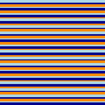 [ Thumbnail: Light Blue, Dark Blue, and Dark Orange Colored Stripes/Lines Pattern Wood Print ]