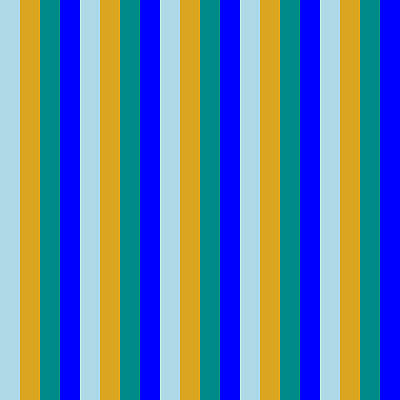 [ Thumbnail: Light Blue, Goldenrod, Dark Cyan, and Blue Colored Stripes Pattern Duvet Cover ]