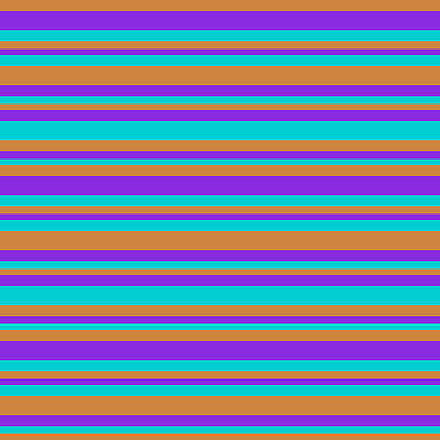 [ Thumbnail: Light Brown, Purple, and Dark Turquoise Colored Lines Pattern Poster ]