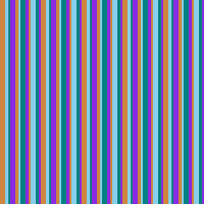 [ Thumbnail: Light Brown, Sky Blue, Teal, and Purple Colored Lines/Stripes Pattern Acrylic Print ]