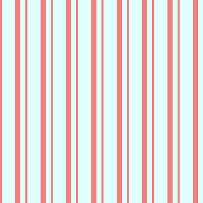 [ Thumbnail: Light Coral and Light Cyan Colored Lines/Stripes Pattern Shower Curtain ]