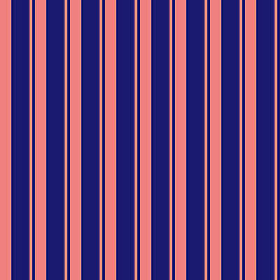 [ Thumbnail: Light Coral and Midnight Blue Colored Lines Pattern Throw Pillow ]