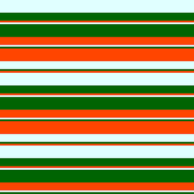 [ Thumbnail: Light Cyan, Dark Green, and Red Colored Lines/Stripes Pattern Art Print ]