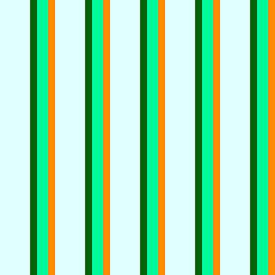 [ Thumbnail: Light Cyan, Dark Green, Green, and Dark Orange Colored Lined Pattern Acrylic Print ]