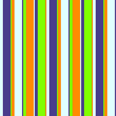 [ Thumbnail: Light Cyan, Dark Slate Blue, Chartreuse, and Dark Orange Colored Lined Pattern Acrylic Print ]