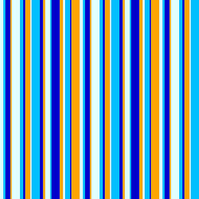 [ Thumbnail: Light Cyan, Deep Sky Blue, Blue, and Orange Colored Lined Pattern Duvet Cover ]
