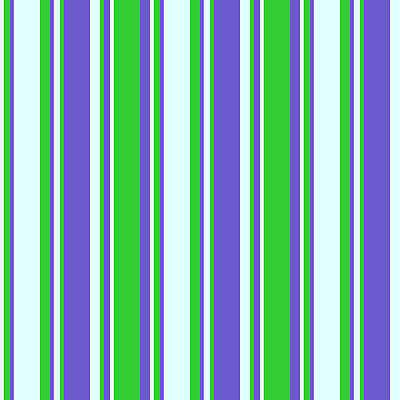 [ Thumbnail: Light Cyan, Lime Green, and Slate Blue Colored Stripes/Lines Pattern Poster ]