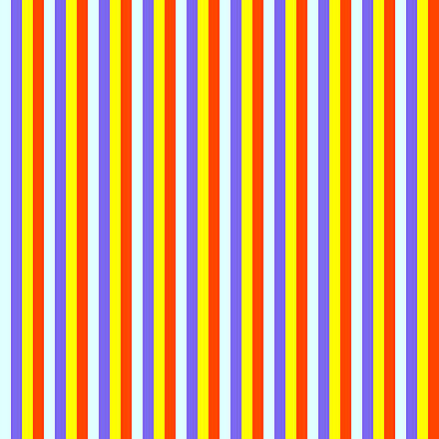 [ Thumbnail: Light Cyan, Medium Slate Blue, Yellow, and Red Colored Pattern of Stripes Acrylic Print ]