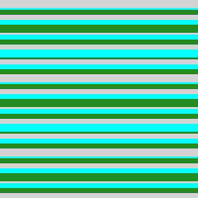 [ Thumbnail: Light Gray, Cyan, and Forest Green Colored Stripes/Lines Pattern Acrylic Print ]