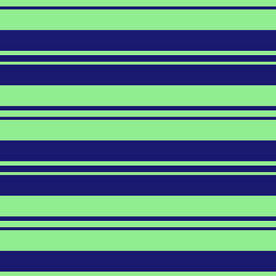 [ Thumbnail: Light Green and Midnight Blue Colored Lines/Stripes Pattern Shower Curtain ]