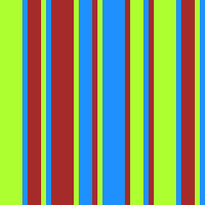 [ Thumbnail: Light Green, Blue, and Brown Colored Lines/Stripes Pattern Wood Print ]
