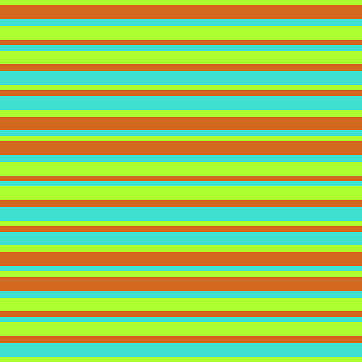 [ Thumbnail: Light Green, Chocolate, and Turquoise Colored Lines/Stripes Pattern Framed Print ]