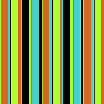 [ Thumbnail: Light Green, Chocolate, Turquoise, and Black Colored Lines Pattern Jigsaw Puzzle ]