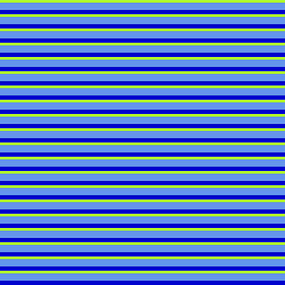 [ Thumbnail: Light Green, Cornflower Blue, and Blue Colored Pattern of Stripes Poster ]